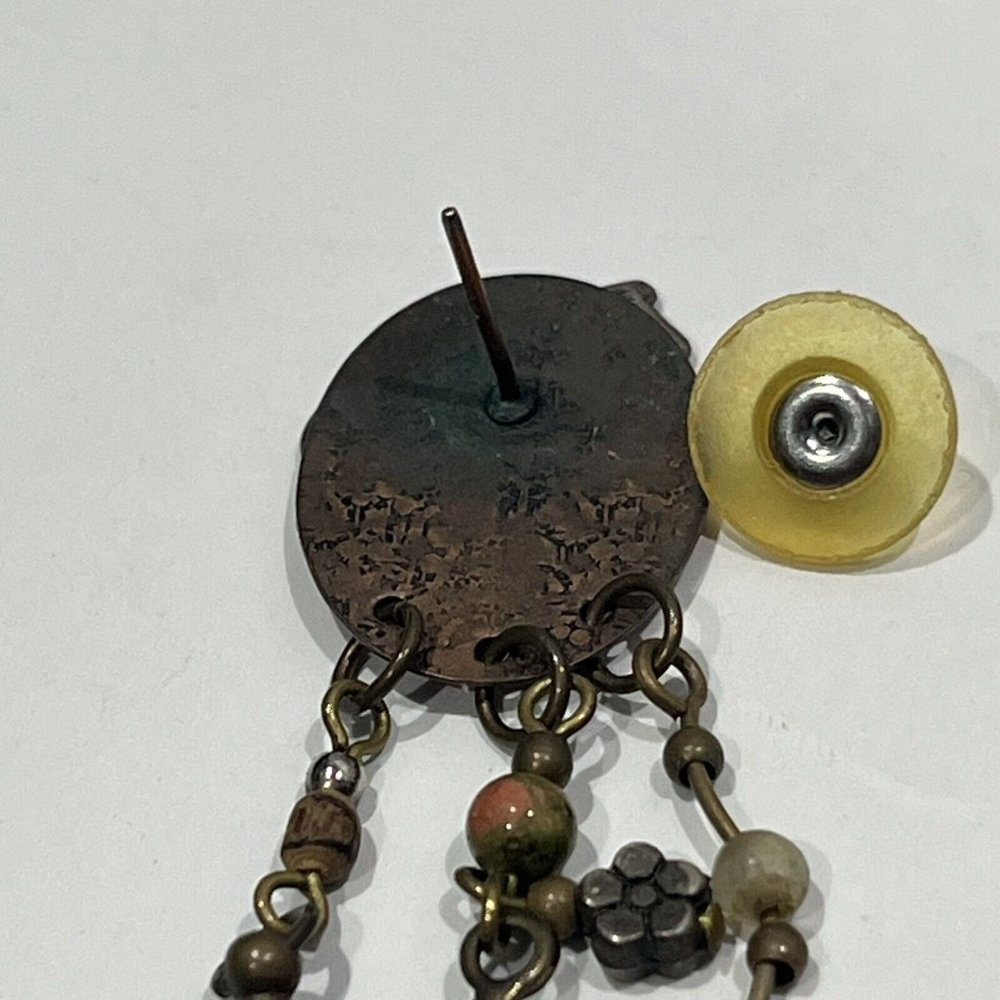 Vintage Metal Zebra Dangling Charm Earrings - Picture 11 of 12